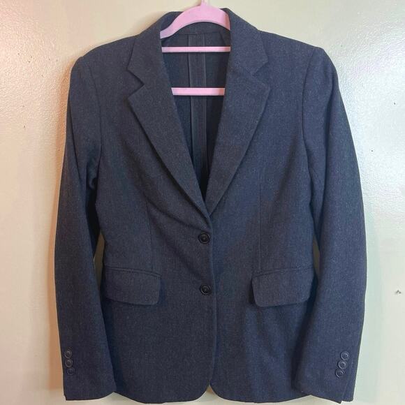 Massimo Dutti Jackets & Blazers - Massimo Dutti Gray Wool Blend Blazer Italian Fabric 2 Button Tailored Size 4
